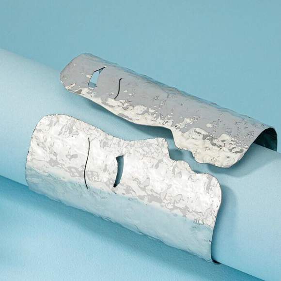 New Textured Abstract Artist Face Cuff Bracelet / Avant Garde Chunky Art - Picture 11 of 13